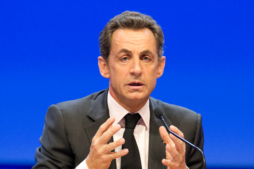 Nicolas Sarkozy en pleine campagne électorale.