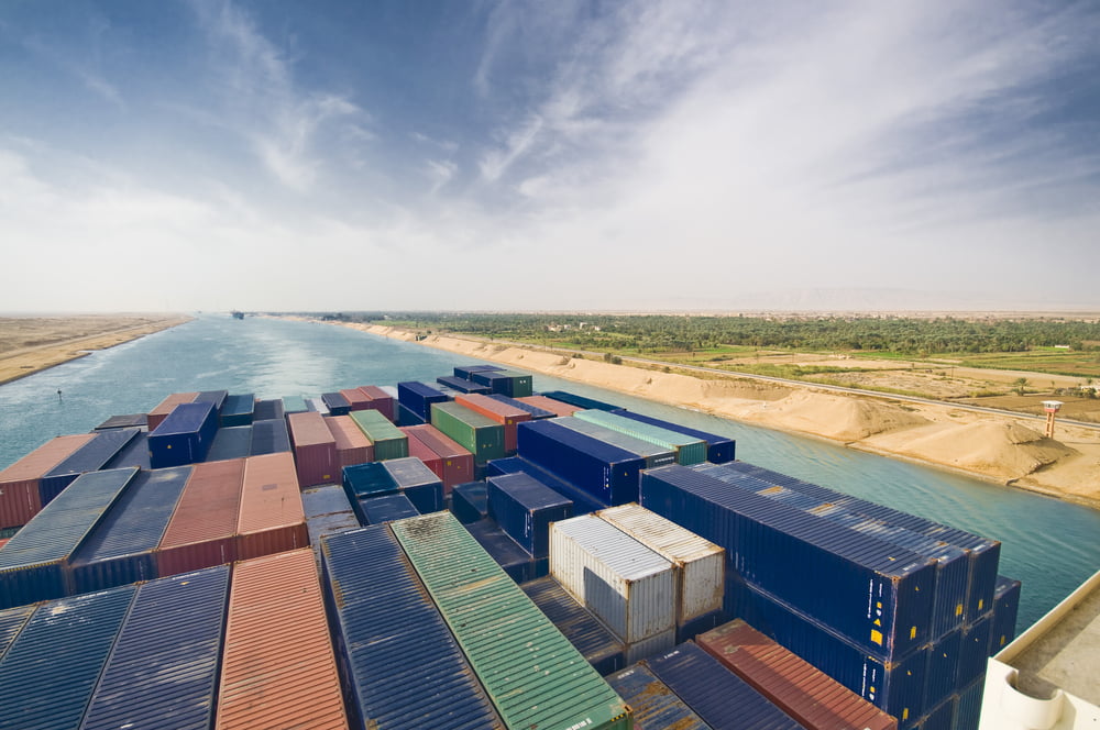 Canal Suez Transport Maritime Conteneurs