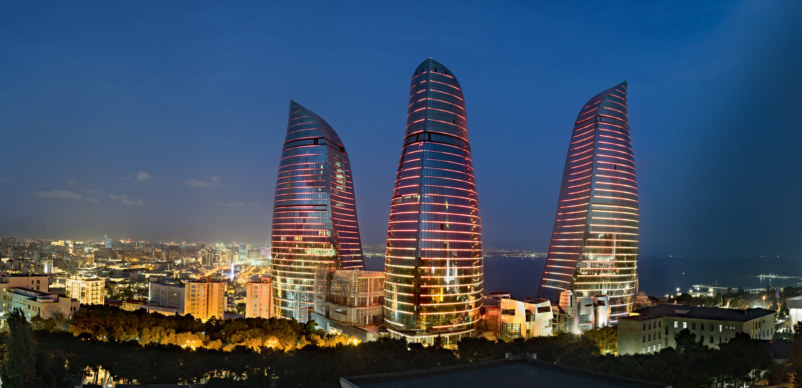 Flame Towers%2c Azerbaijan