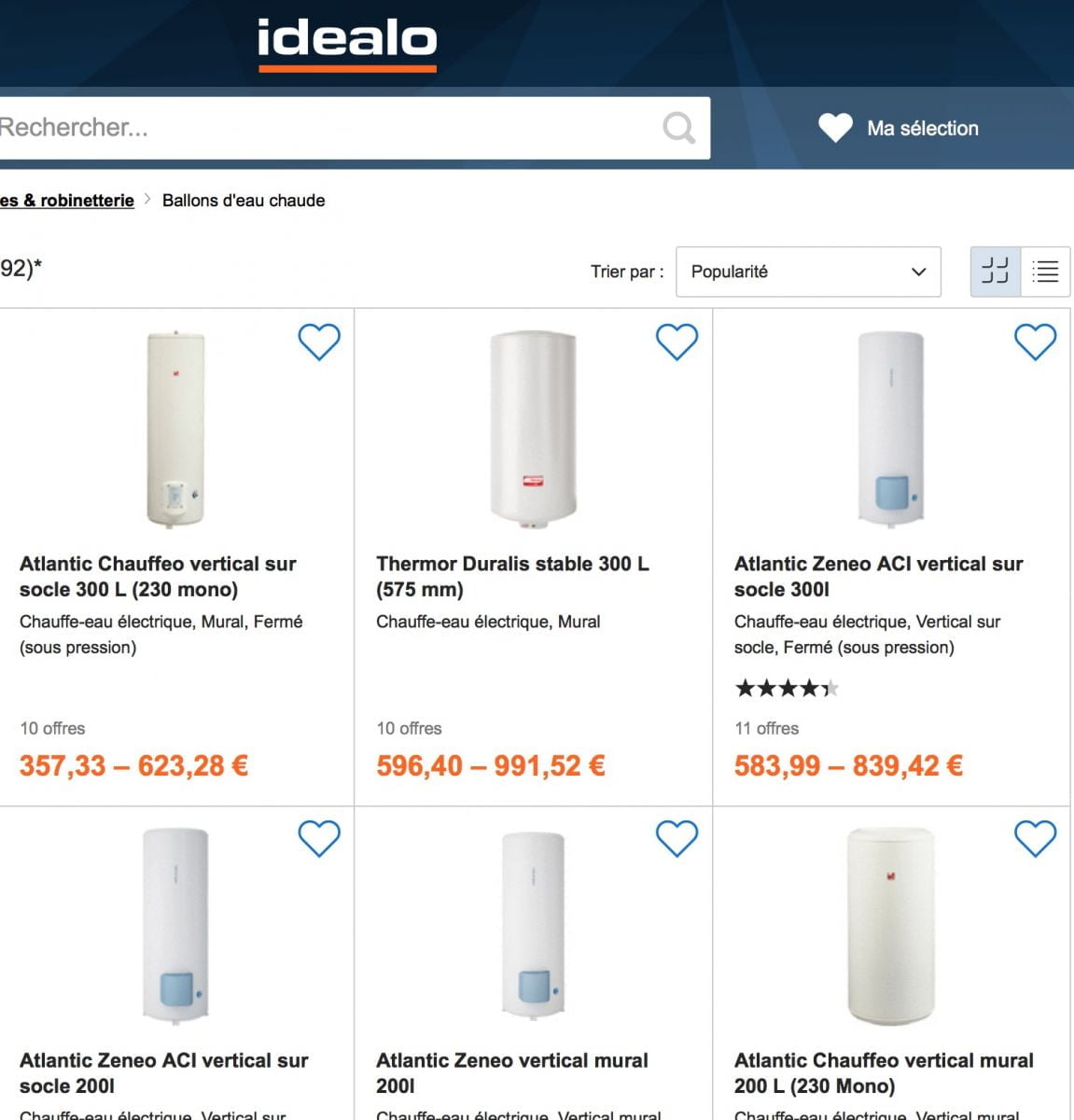 Idealo Ballon Eau Chaude