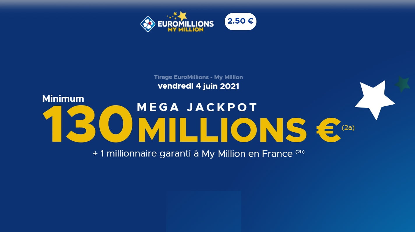 Mega Jackpot Euromillions 130 Millions Euros 4 Juin