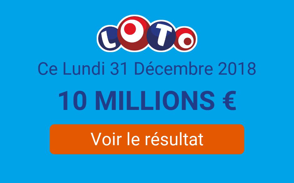 Resultat Loto Lundi 31 Decembre 2018