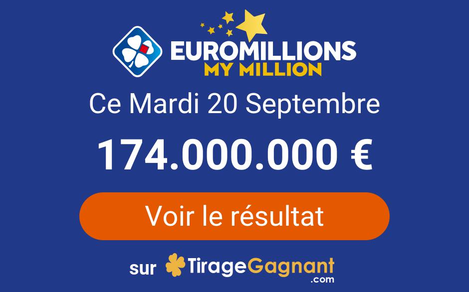 Resultat Tirage Euromillions Mardi 20 Septembre 2022 Tirage