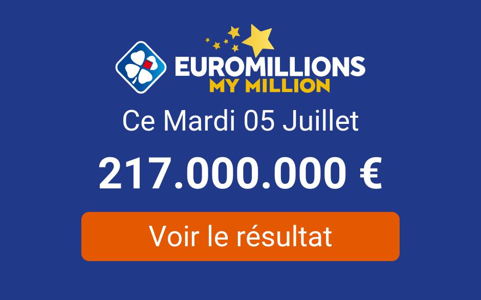 Resultat Tirage Euromillions Mardi 5 Juillet 2022 Tirage