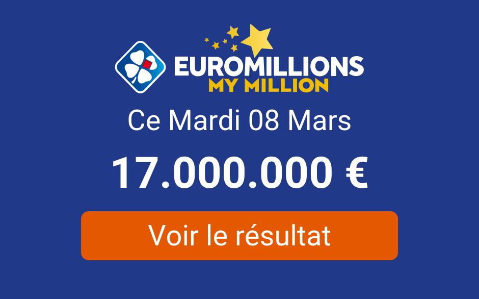 Resultat Tirage Euromillions Mardi 8 Mars 2022