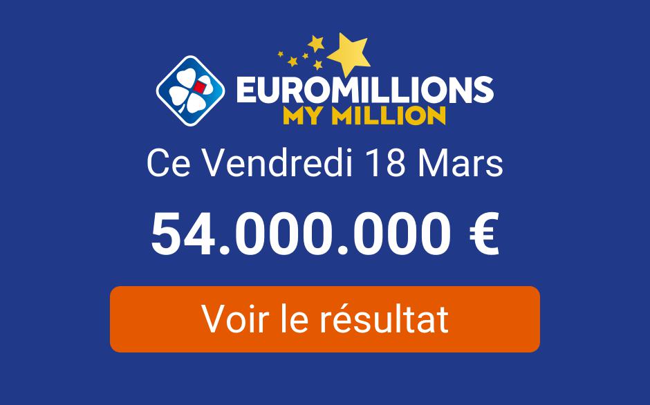 Resultat Tirage Euromillions Vendredi 18 Mars 2022 Tirage