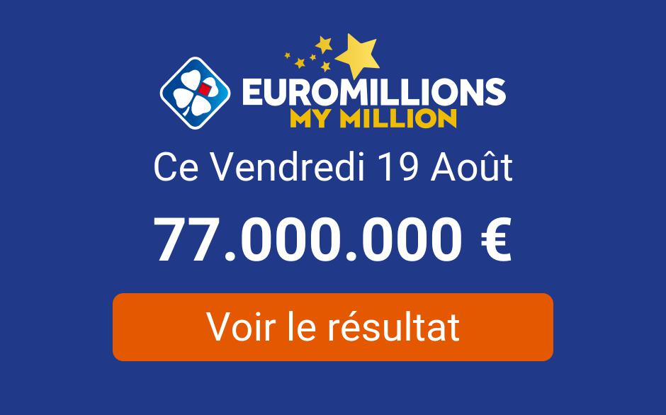 Resultat Tirage Euromillions Vendredi 19 Aout 2022 Tirage