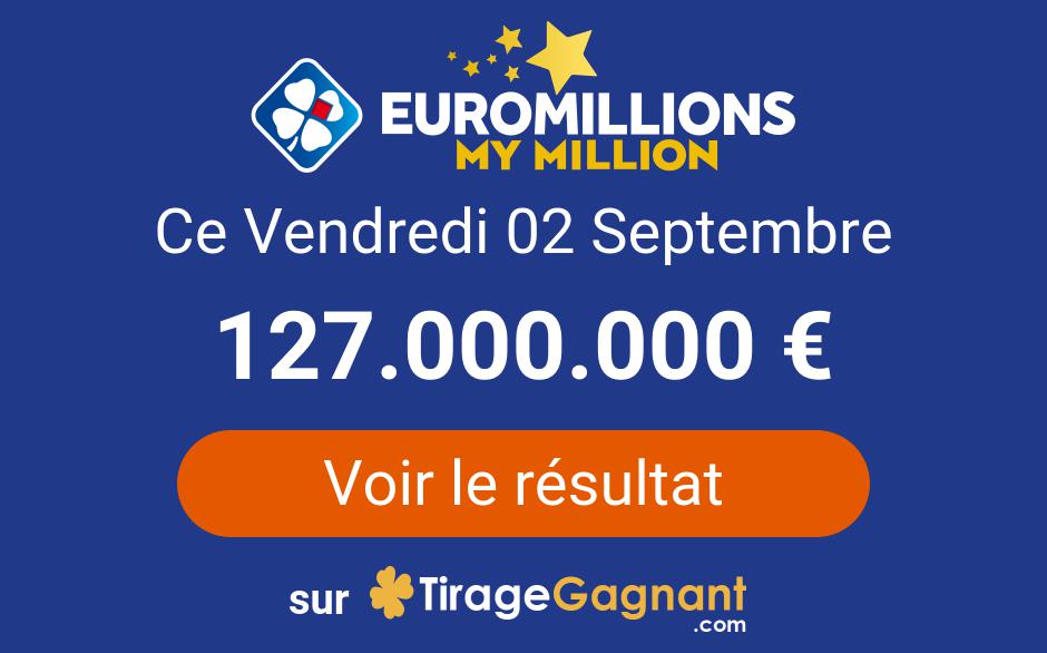 Resultat Tirage Euromillions Vendredi 2 Septembre 2022 Tirage