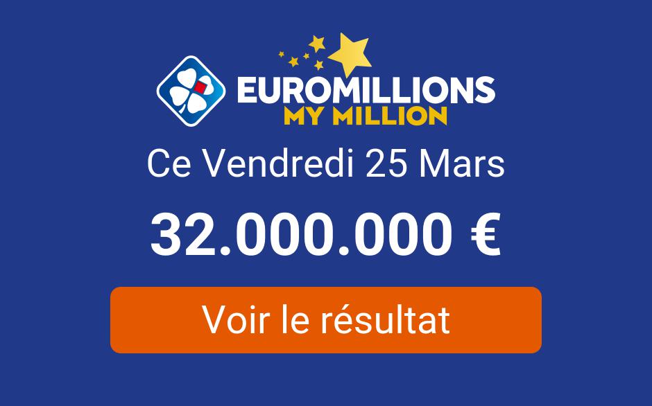 Resultat Tirage Euromillions Vendredi 25 Mars 2022