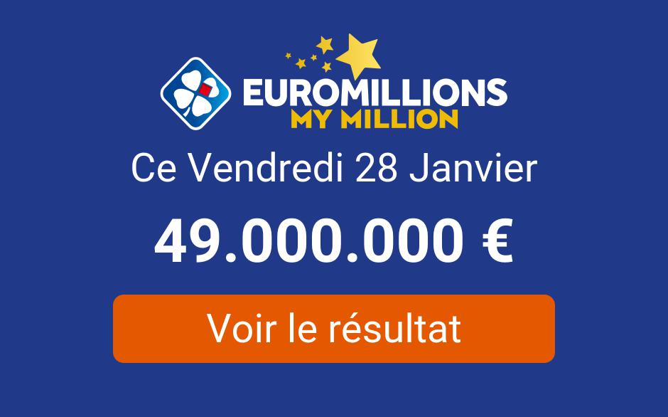 Resultat Tirage Euromillions Vendredi 28 Janvier 2022 Tirage