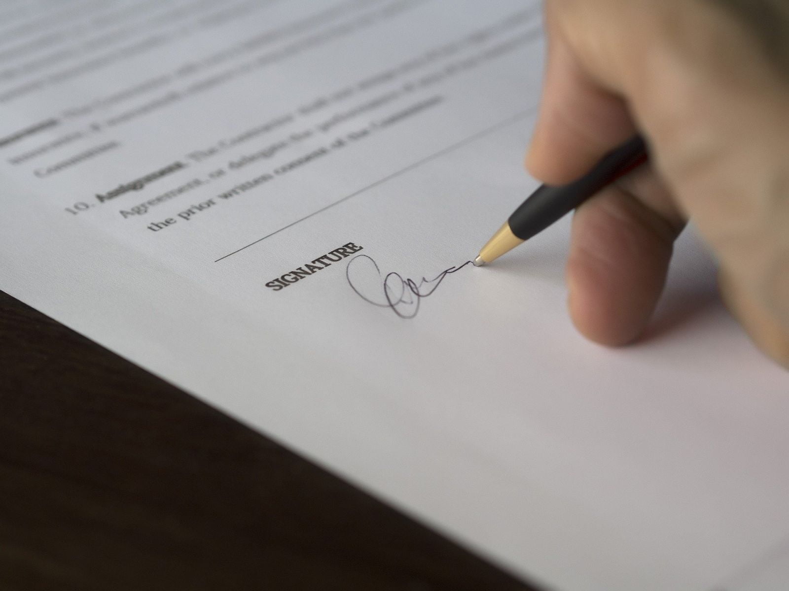 Signature Papier Document