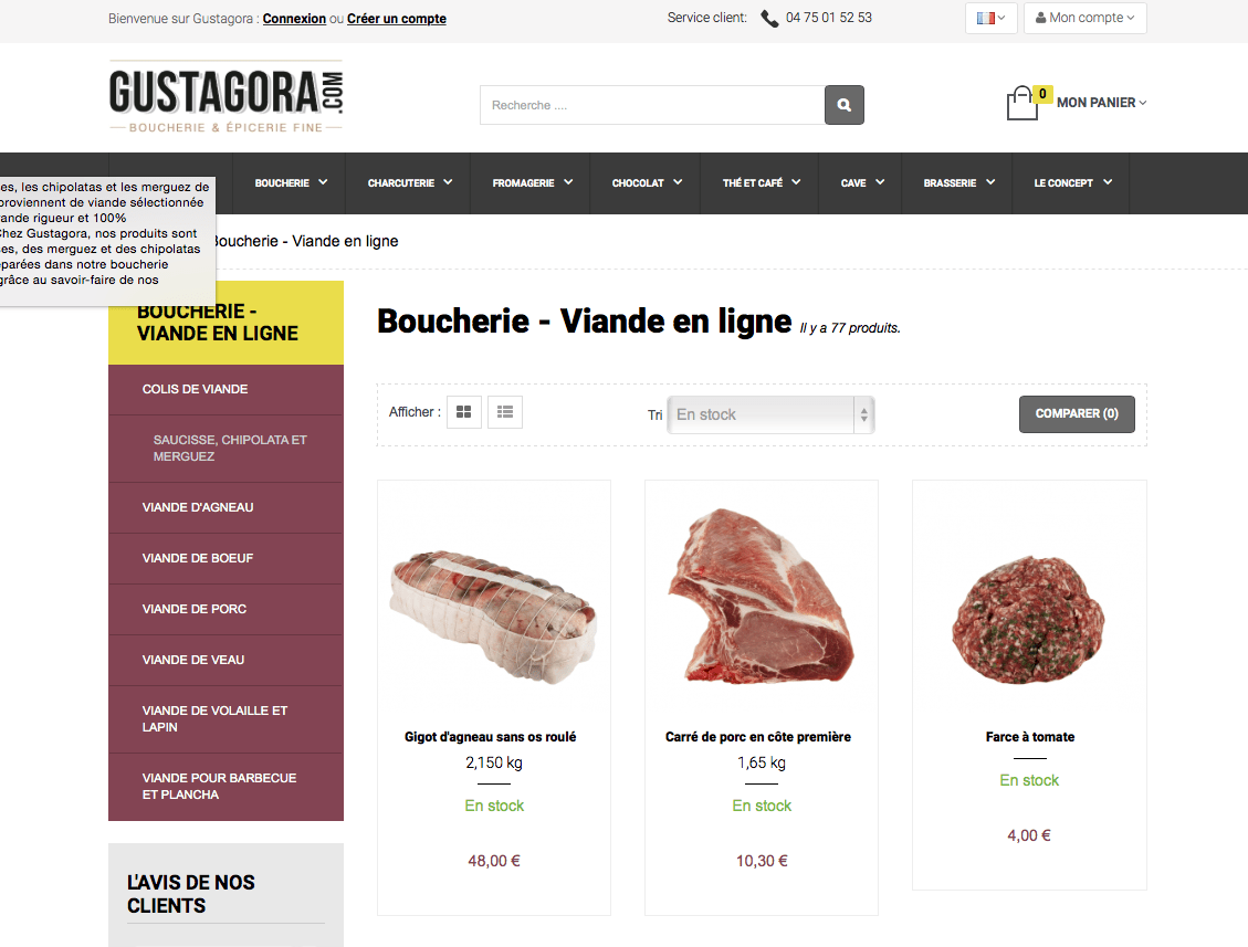 Vente En Ligne Alimentation