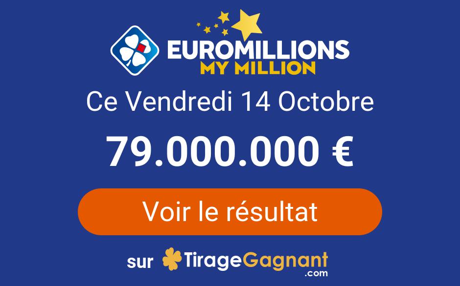Resultat Tirage Euromillions Vendredi 14 Octobre 2022