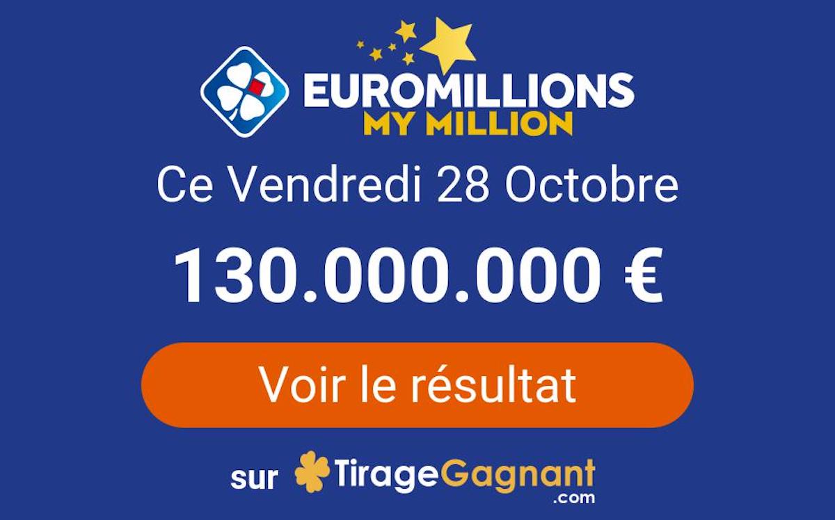 Resultat Tirage Euromillions Vendredi 28 Octobre 2022 Tirage
