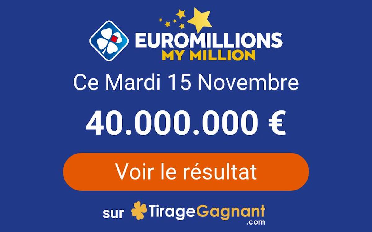 Resultat Tirage Euromillions Mardi 15 Novembre 2022 Tirage