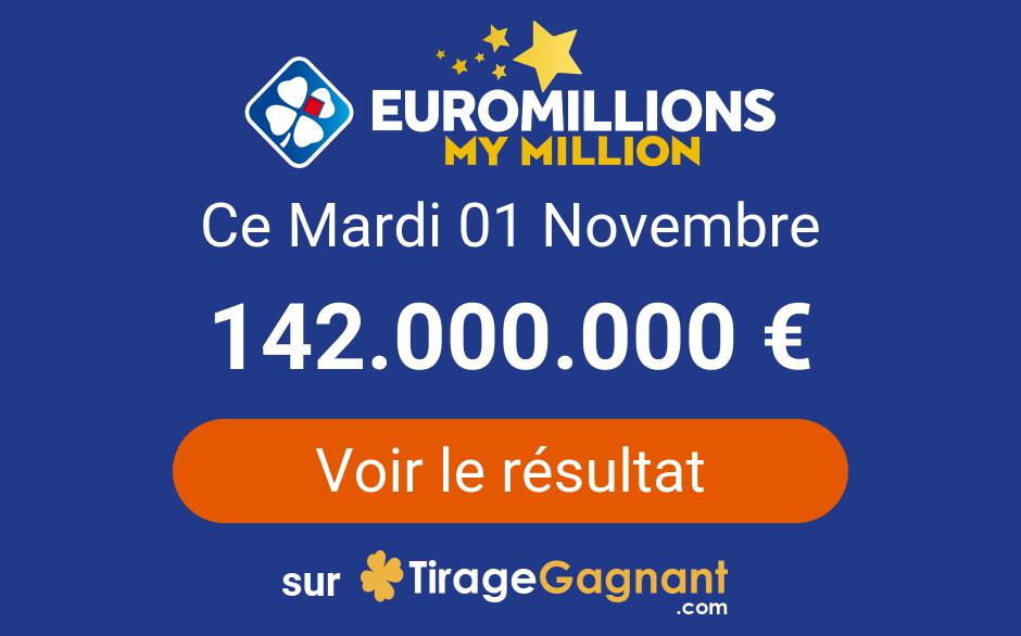 Resultat Tirage Euromillions Mardi 1er Novembre 2022 Tirage