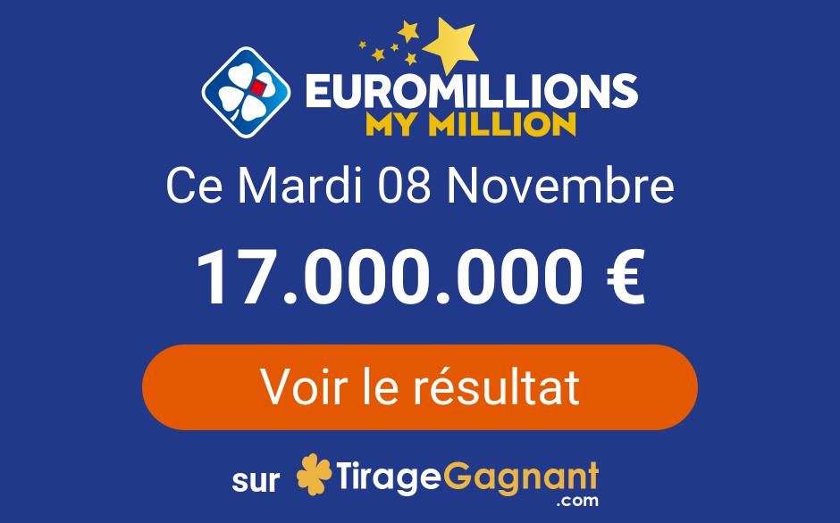 Resultat Tirage Euromillions Mardi 8 Novembre 2022 Tirage