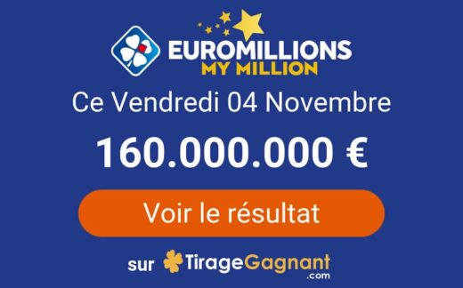 Resultat Tirage Euromillions Vendredi 4 Novembre 2022 Tirage