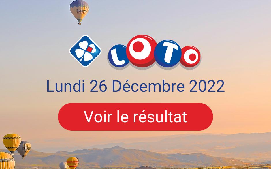 Resultat Loto 26 Decembre 2022
