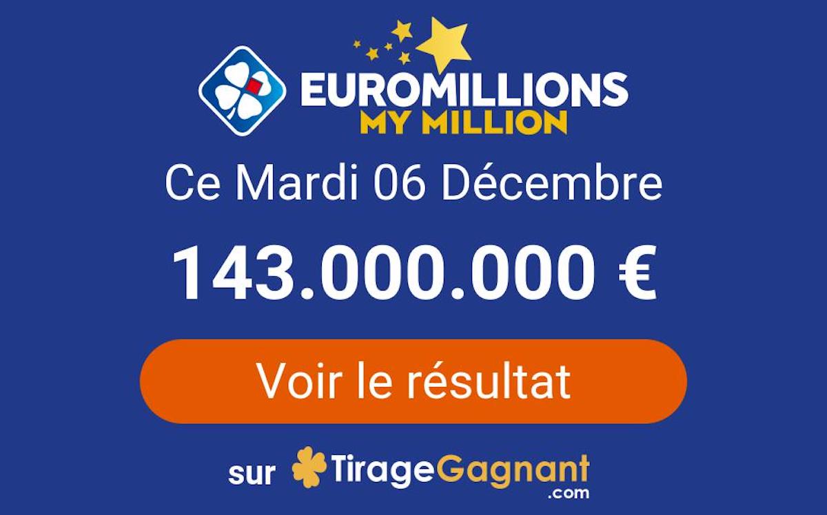 Resultat Tirage Euromillions Mardi 6 Decembre 2022 Tirage