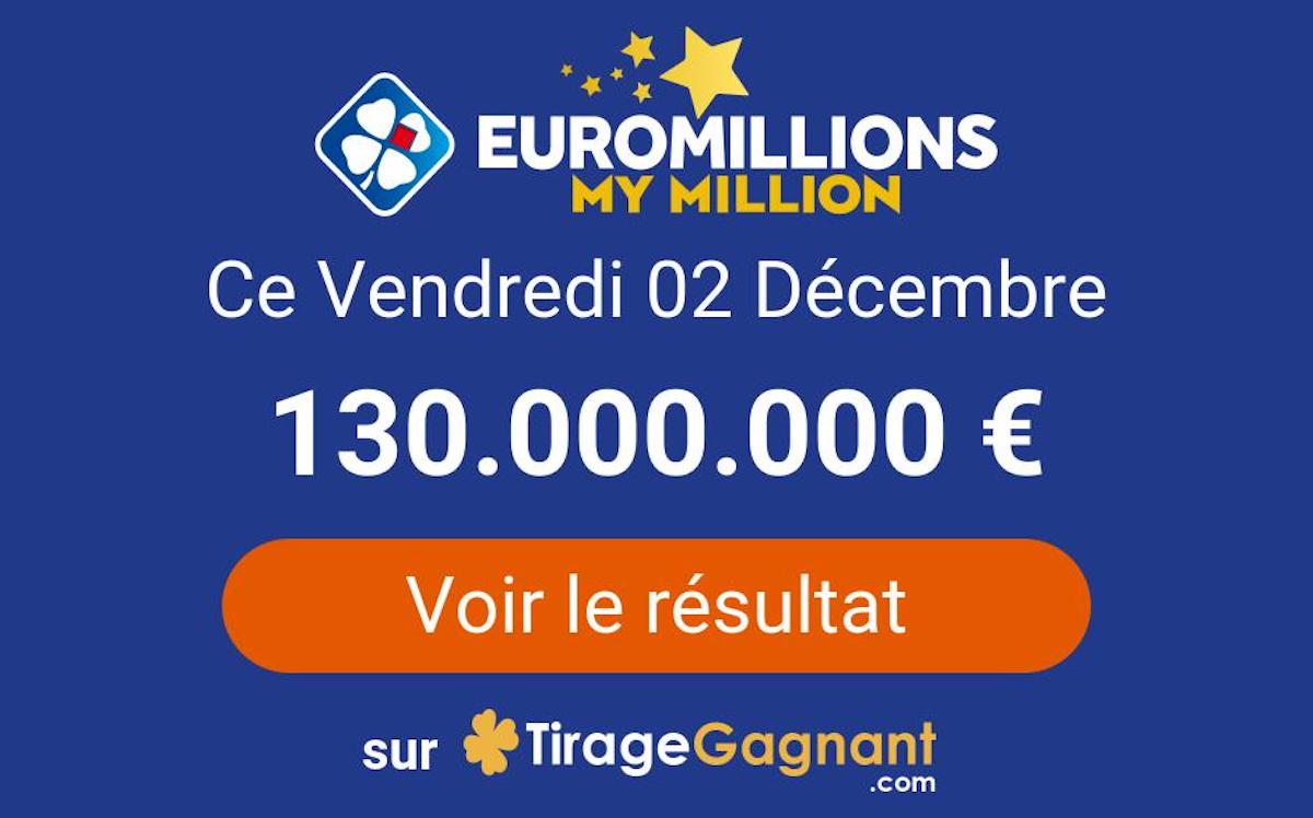 Resultat Tirage Euromillions Vendredi 2 Decembre 2022 Tirage