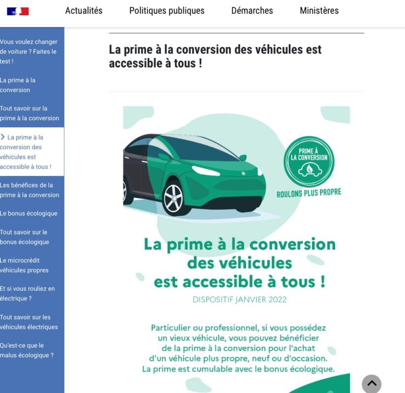 Prime Conversion Ministere Transition Ecologique