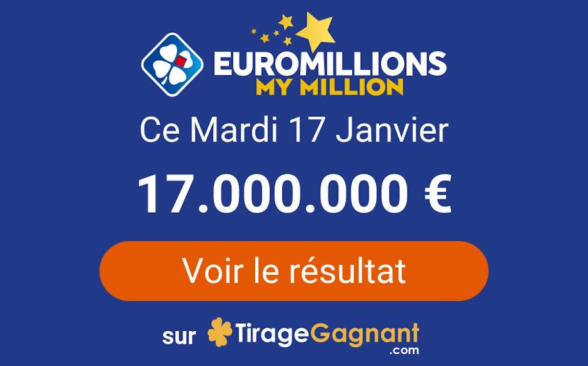 Resultat Tirage Euromillions Mardi 17 Janvier 2023 Tirage
