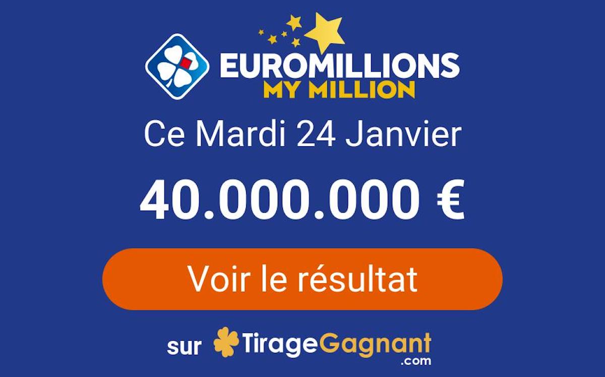 Resultat Tirage Euromillions Mardi 24 Janvier 2023 Tirage