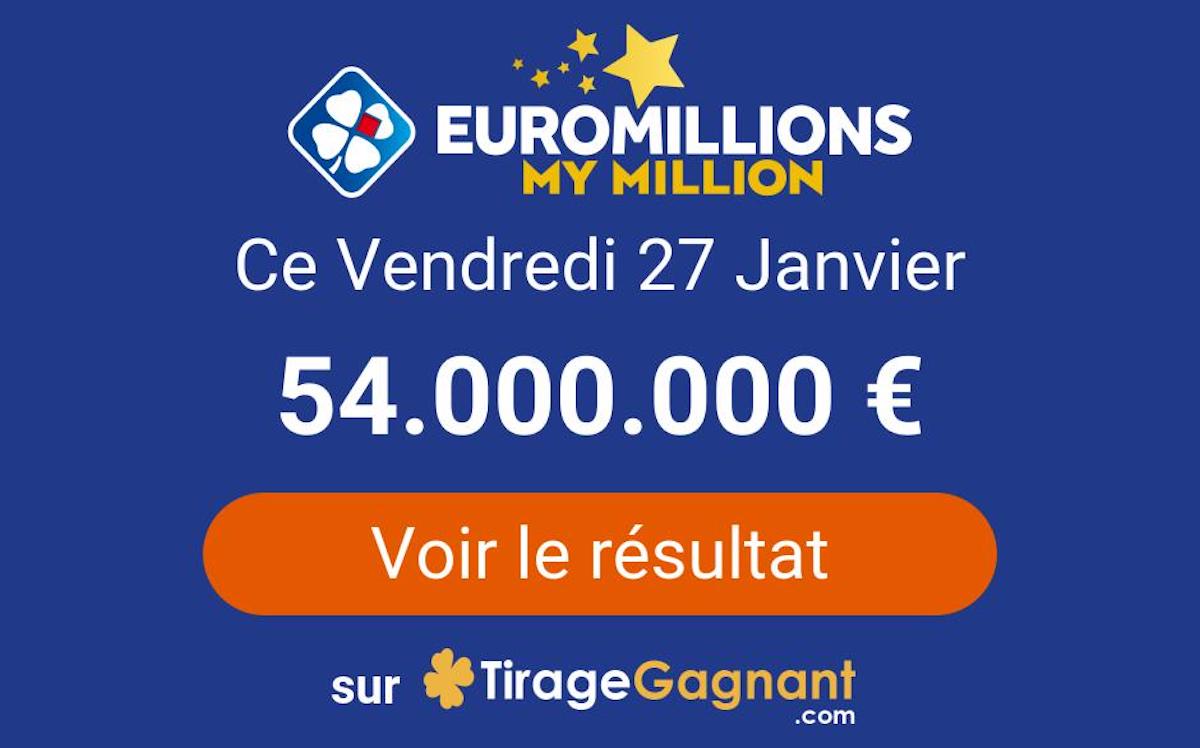 Resultat Tirage Euromillions Vendredi 27 Janvier 2023 Tirage