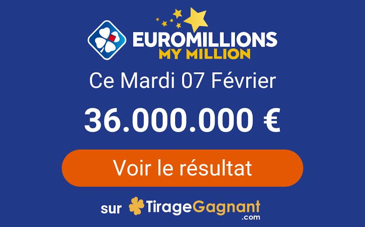 Resultat Tirage Euromillions Mardi 7 Fevrier 2023