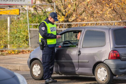 Strasbourg,,france, ,nov,14,2015:,french,police,checking,vehicles