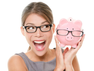 Save,money,on,glasses,eyewear.,woman,happy,and,excited,over