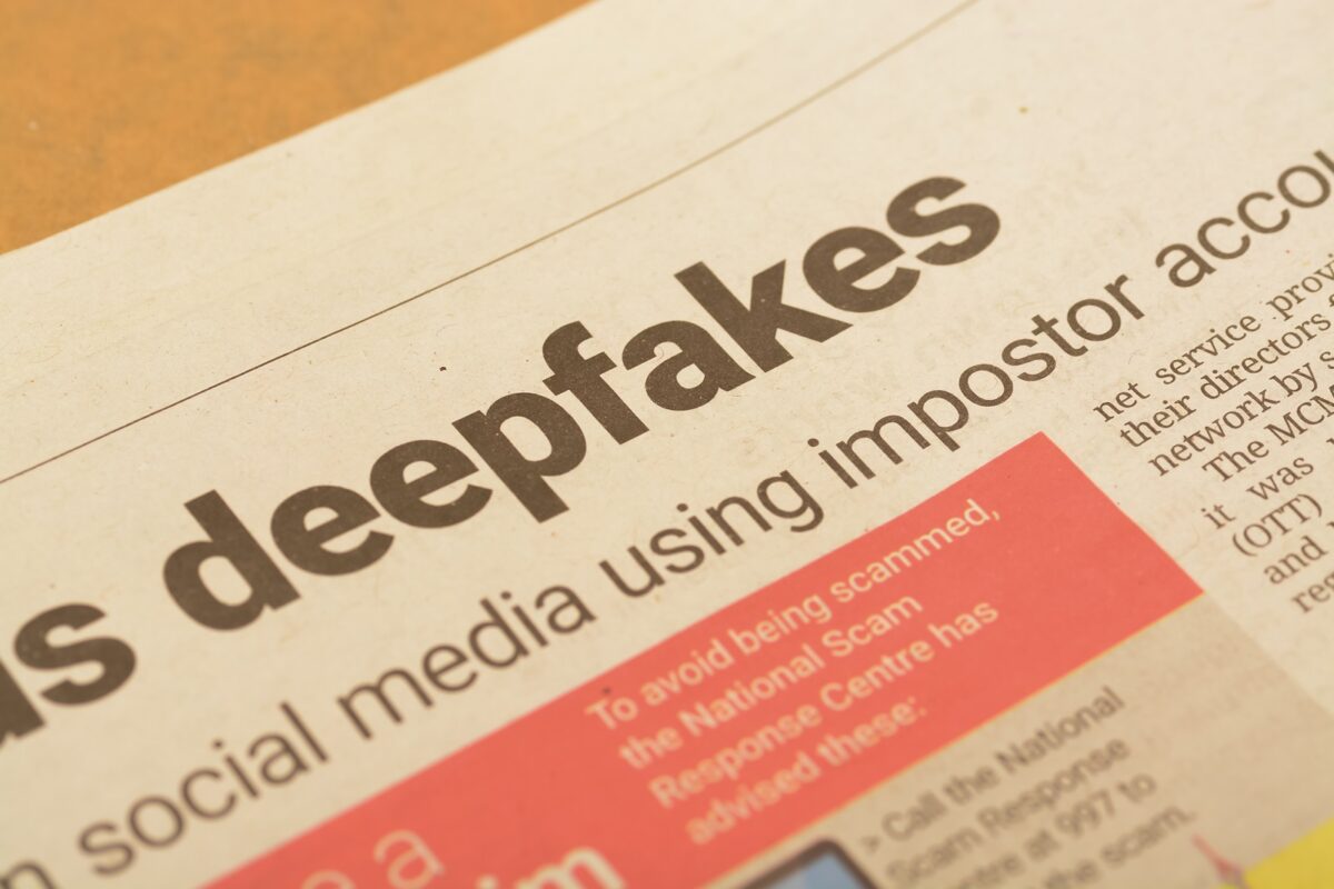 A,close Up,view,of,the,wording,"deepfakes",prominently,displayed,on
