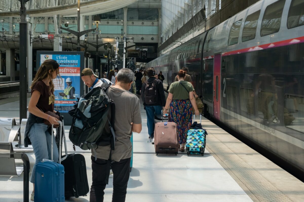 Roissy En France,,france, ,27,june,2022:,passengers,boarding,tgv,high Speed