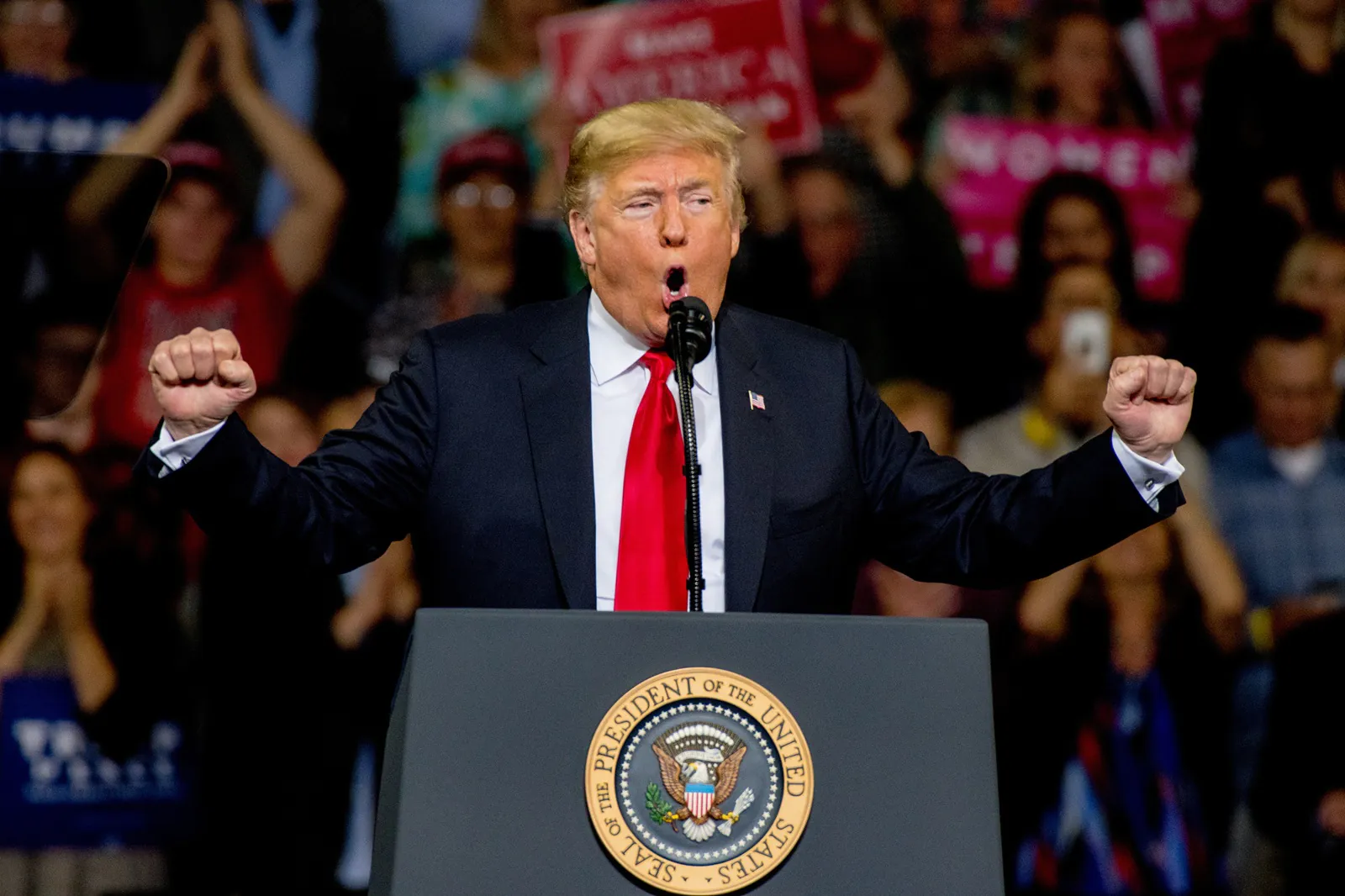 Topeka,kansas,,usa,,october,6,,2018,president,donald,trump,at