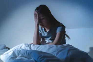 Anxiety,disorder,on,insomnia,woman,concept,,sleepless,woman,open,eye