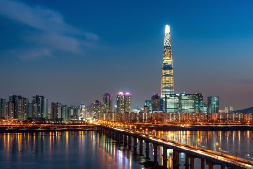 Night,cityscape,,seoul,,south,korea.