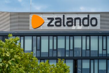 Zalando,headquarters,,office,with,iconic,orange,emblem,,delivery,shoes,,fashionable