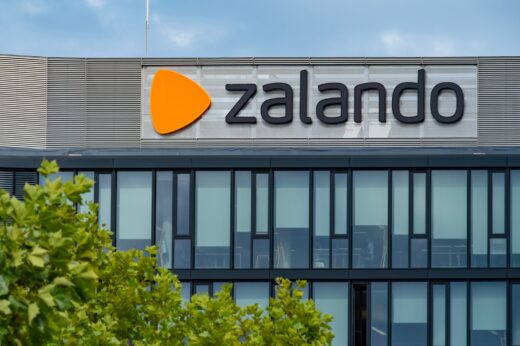 Zalando,headquarters,,office,with,iconic,orange,emblem,,delivery,shoes,,fashionable
