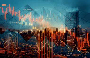 Economic,crisis,concept,shown,by,declining,graphs,and,digital,indicators