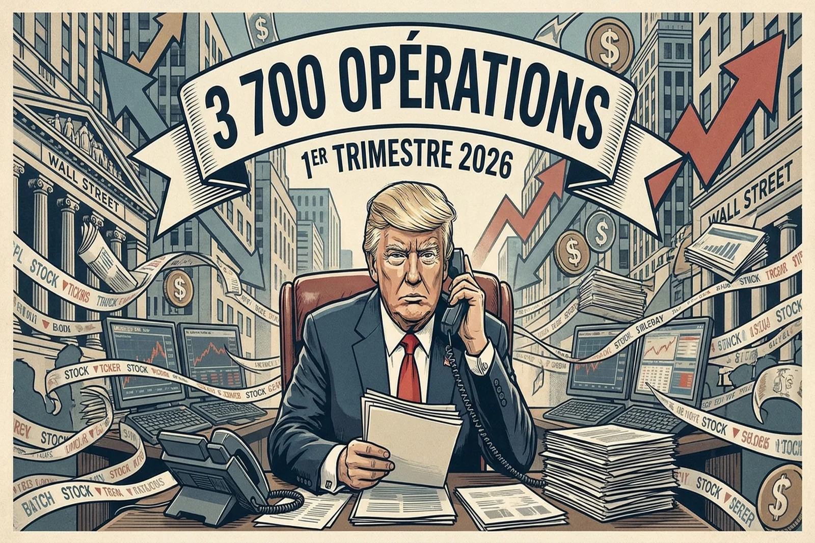 Donald Trump a fait 3 700 opérations sur les actions au 1er trimestre 2026 !