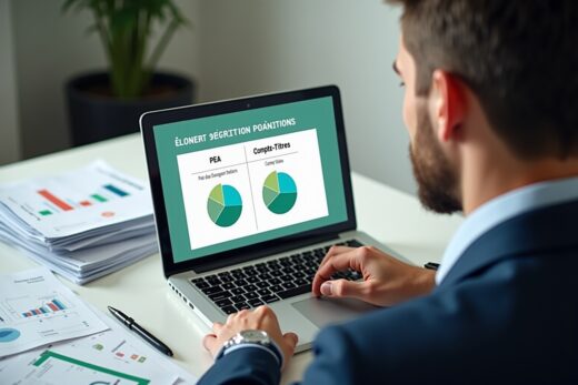 Investissement PEA vs Compte-Titres : un conseiller financier compare les options à l'écran