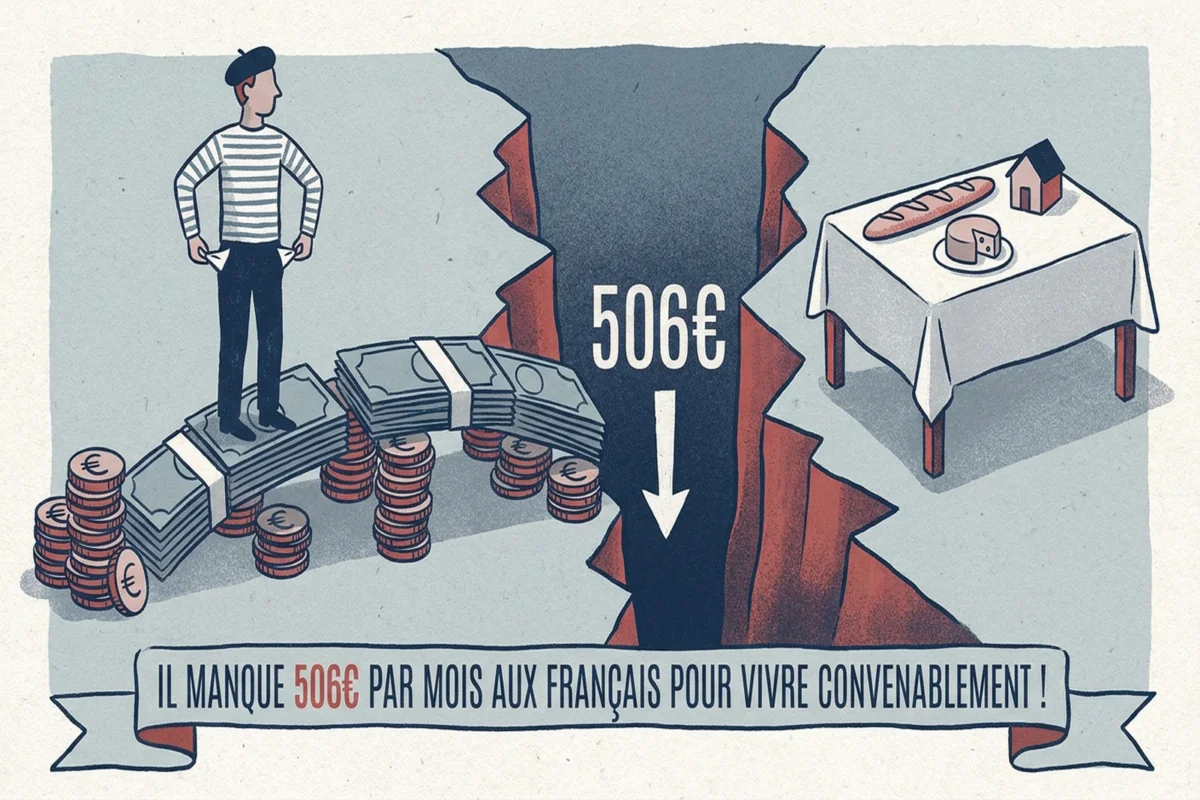 Il manque 506€ par mois aux Français pour vivre convenablement !