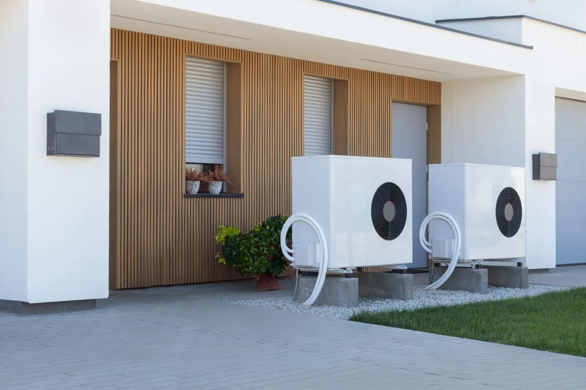 A,pair,of,air,source,heat,pumps,,an,eco Friendly,home