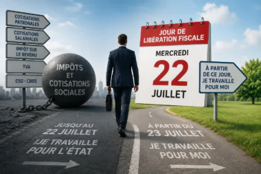 Le jour de libération fiscale tombe le 22 juillet 2026 en France. Découvrez ce que signifie cet indicateur et pourquoi la date recule de quatre jours. Image générée par IA.