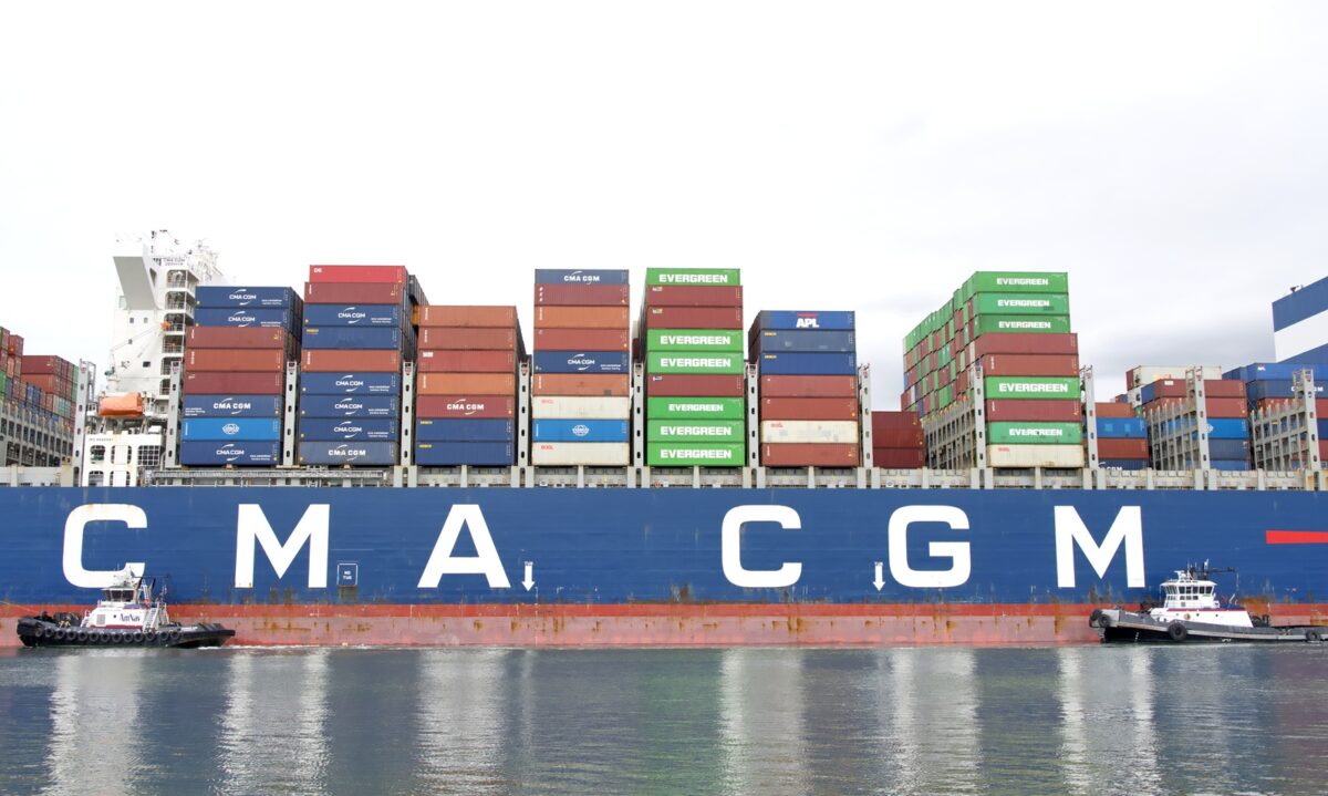Oakland,,ca, ,march,9,,2024:,cargo,ship,cma,cgm