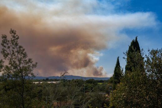 Pyrénées Orientales,,france,,july,5,,2026:,smoke,from,the,trévillach,wildfire