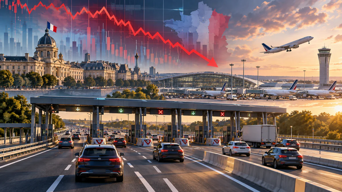 Le gouvernement envisage de porter jusqu’à 12,2 % la taxe sur les autoroutes et les grands aéroports dans le budget 2027. Vinci, Eiffage et ADP reculent en Bourse. ChatGPT