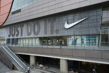 Shanghai,china June,5th,2022:,large,nike,flagship,retail,store,and,slogan